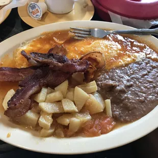 Huevos rancheros plate