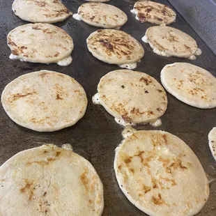 a pan of flatbreads