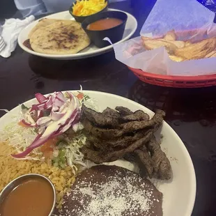 Great Carne Asada and cheesy Pupusas.. Outstanding Honduran food and service.. Great Value