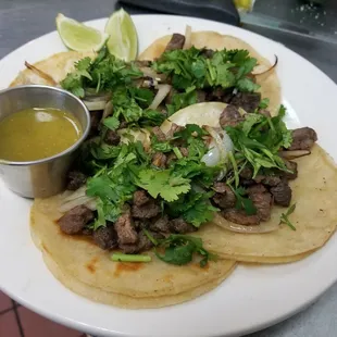 Steak tacos.