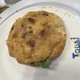 a plate of food on a table