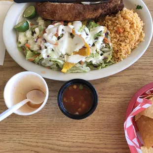 Monday's fish special for $5.99. So. Much. Yummy. Food. April 2018.