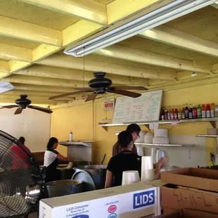 the inside of a restaurant