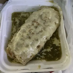 Wet, saucy, meaty! Such a great Asada Wet Burrito!