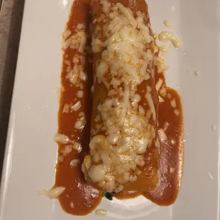 Spinach enchilada!