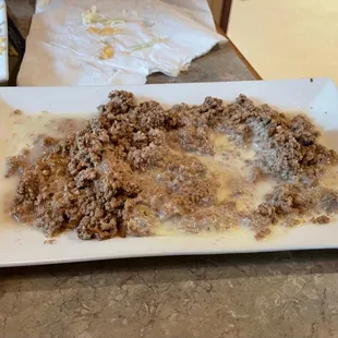 "beef and cheese" - this was so gross. How can a cook serve this?