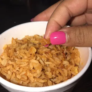 Disgusting hard rice