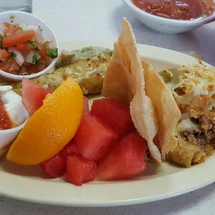 More chiliquiles, watermelon, pico, enchilada, those sweet sugary chips I can never remember the name of...