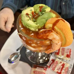 Shrimp cocktail with octopus was very good