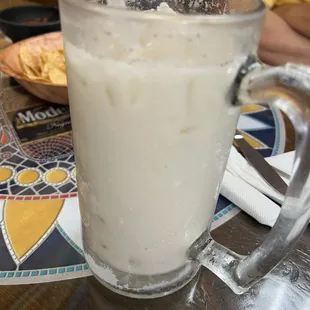 a glass of milkshake