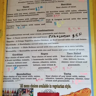Menu.