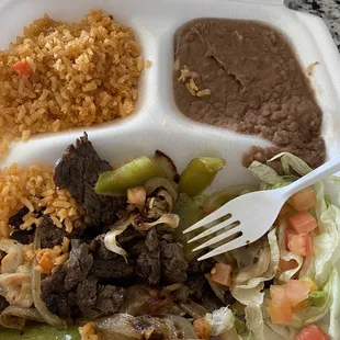 Beef fajitas