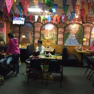 people sitting at tables
