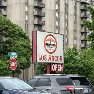 The front sign