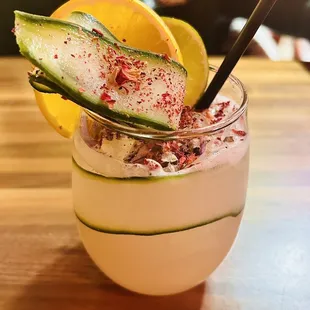 a cucumber cocktail