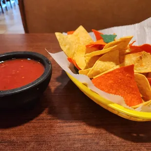 Tortilla chips and salsa