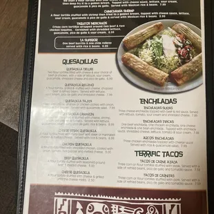 the menu