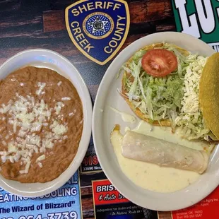 #1 Combo with a side of beans