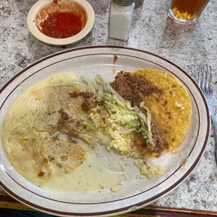 Lunch 6 tocos and Chile con quesa