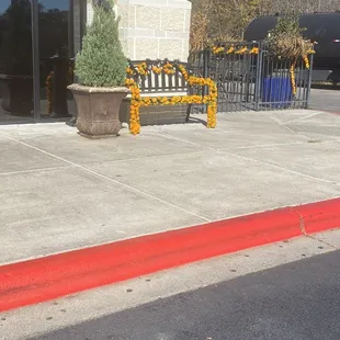 The bench is so cute