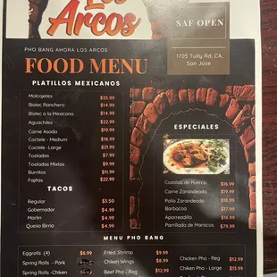 Menu front