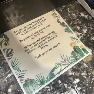 Discount information at the register
