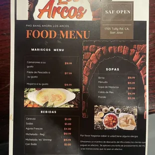Menu back