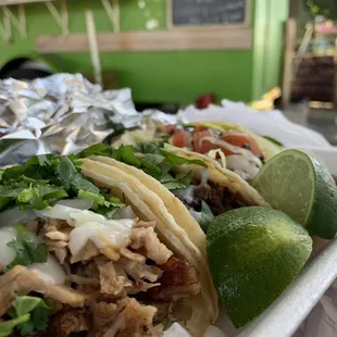 a plate of tacos