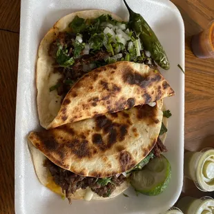 Barbacoa gringas tacos