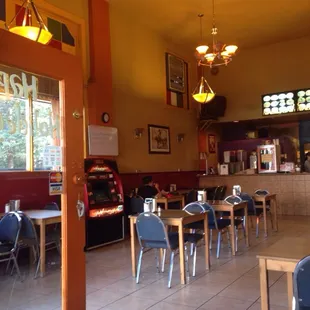 the interior of a restaurant