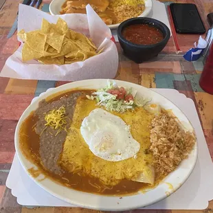 Beef Enchiladas plate!! Yummm