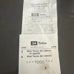 My order on top, what I was given on bottom