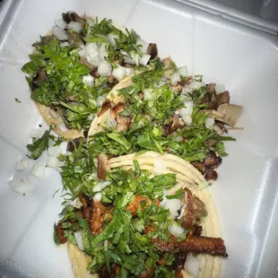 Asada, Carnitas, Abodabo (top to bottom)