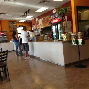 the inside of a restaurant