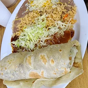 two burritos on a plate