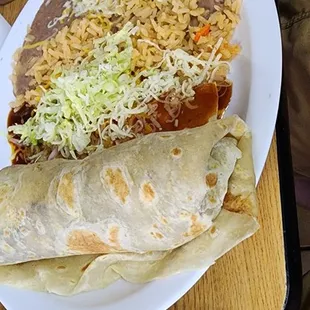 two burritos on a plate