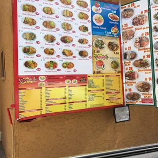 Menu board at drive-thru.