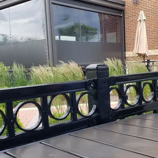 Located in a shopping center north of Market District grocery store. Outdoor seating is on a courtyard, which has a view of Convivio.