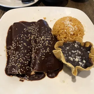 Mole Enchiladas Lunch Special