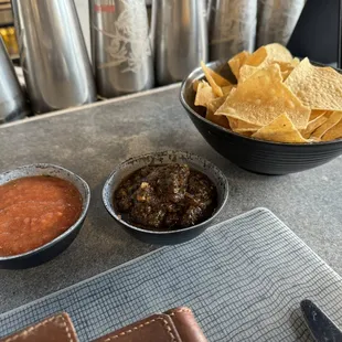 Complimentary chips and salsa