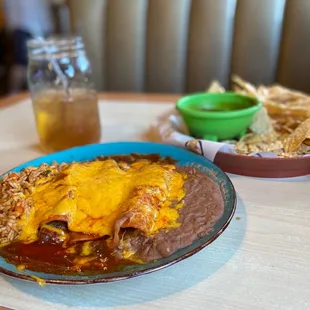 Carne Guisido Enchaladas.  Special request they make for me!!