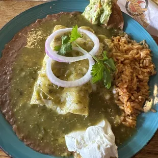 Chicken Verde Enchiladas