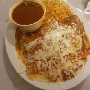 Enchiladas but with white cheese