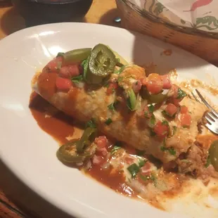 The Deluxe burrito is to die for! Steak,beans,rice, topped with caso and avocado