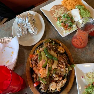 Combo fajitas for two - steak, chicken and shrimp $29