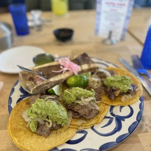 Tacos Azulejos de Rib eye