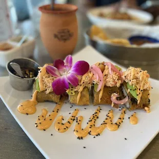 Sushi Roll Tamarindo margarita with a Tajín rim