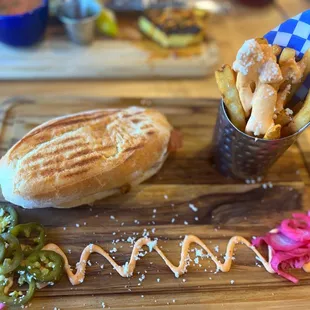 Torta Cubana (pastor) and fries