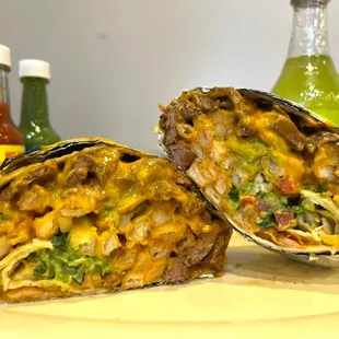  burrito cut in half