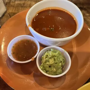 Requested "Birria" Tacos. It came with dipping sauces and guacamole. Very delicious!
